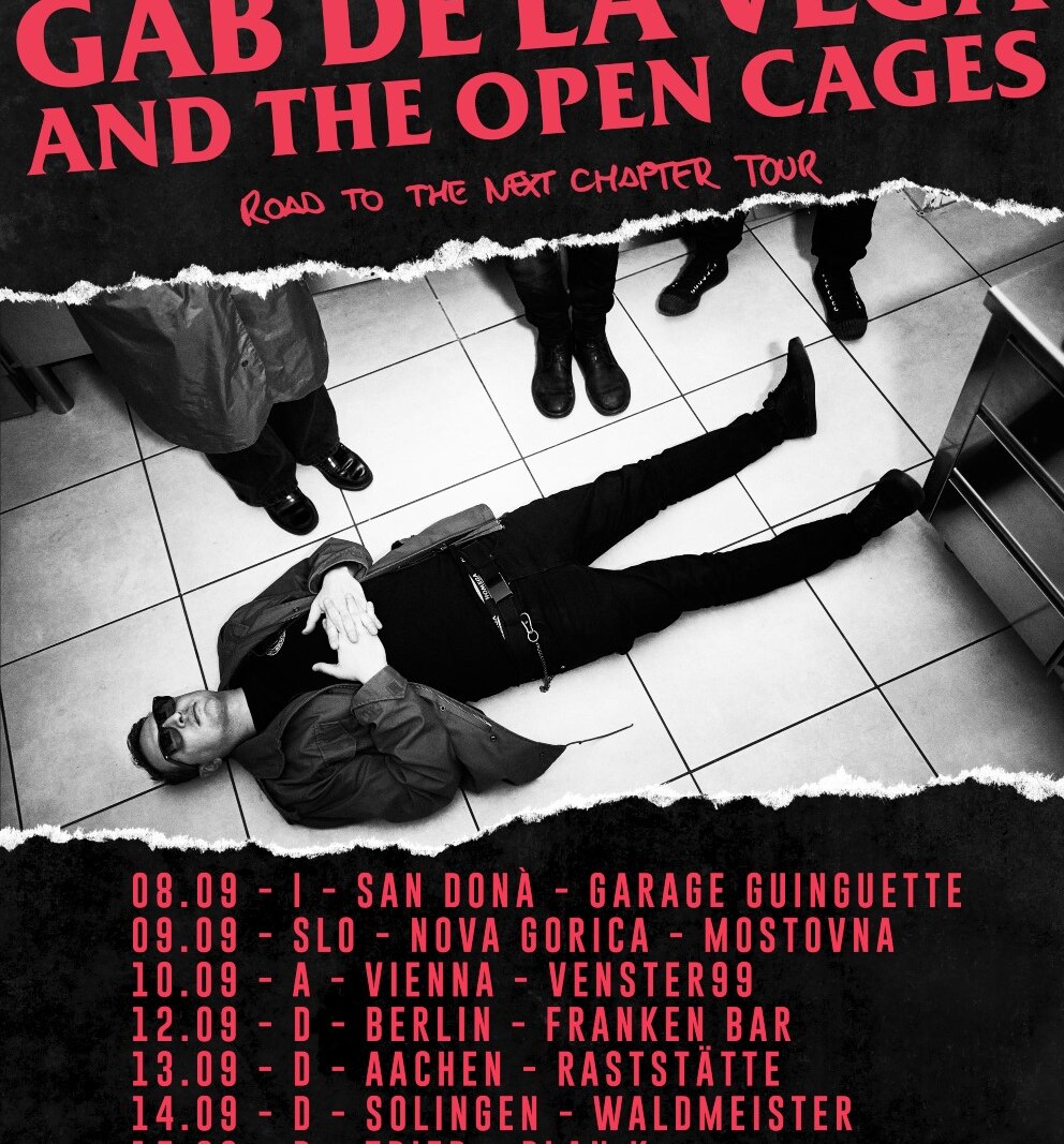 Gab De La Vega and the Open Cages leaving on the “Road to the Next Chapter Tour” across Europe