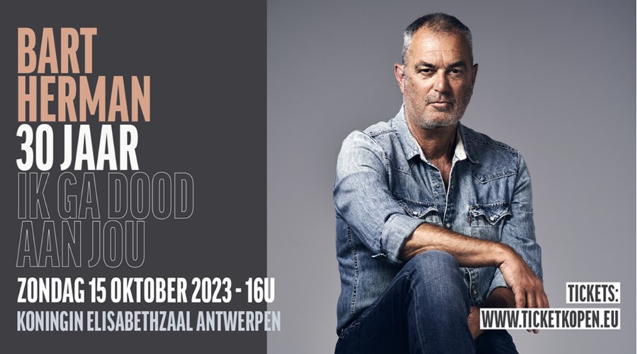 Stef Bos special guest op jubileumconcert Bart Herman in Antwerpse Elisabethzaal