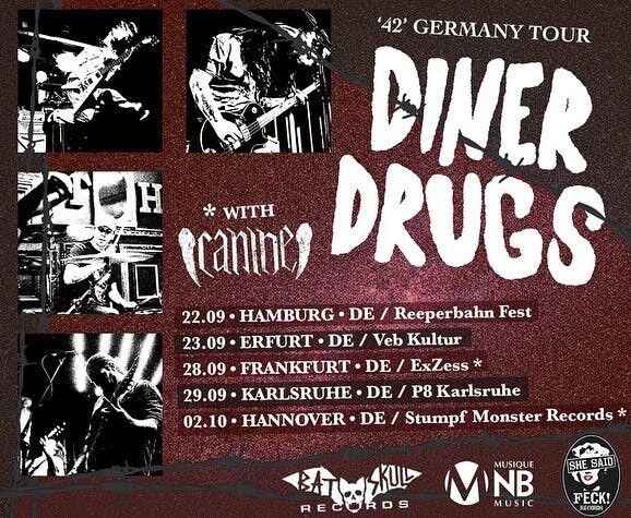 Canada's Diner Drugs Announces Germany and Belgium Tour Dates In Support of New EP "42" 