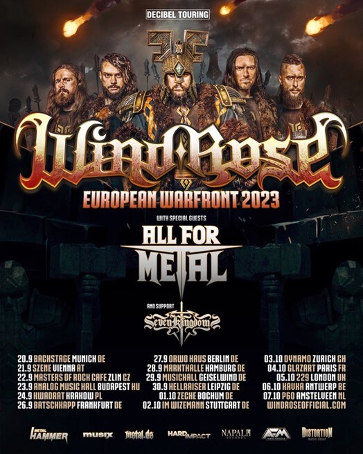 Wind Rose Released New Official Music Video for Hit Track “Mine Mine Mine” and announce European Warfront 2023 Tour.....!!!