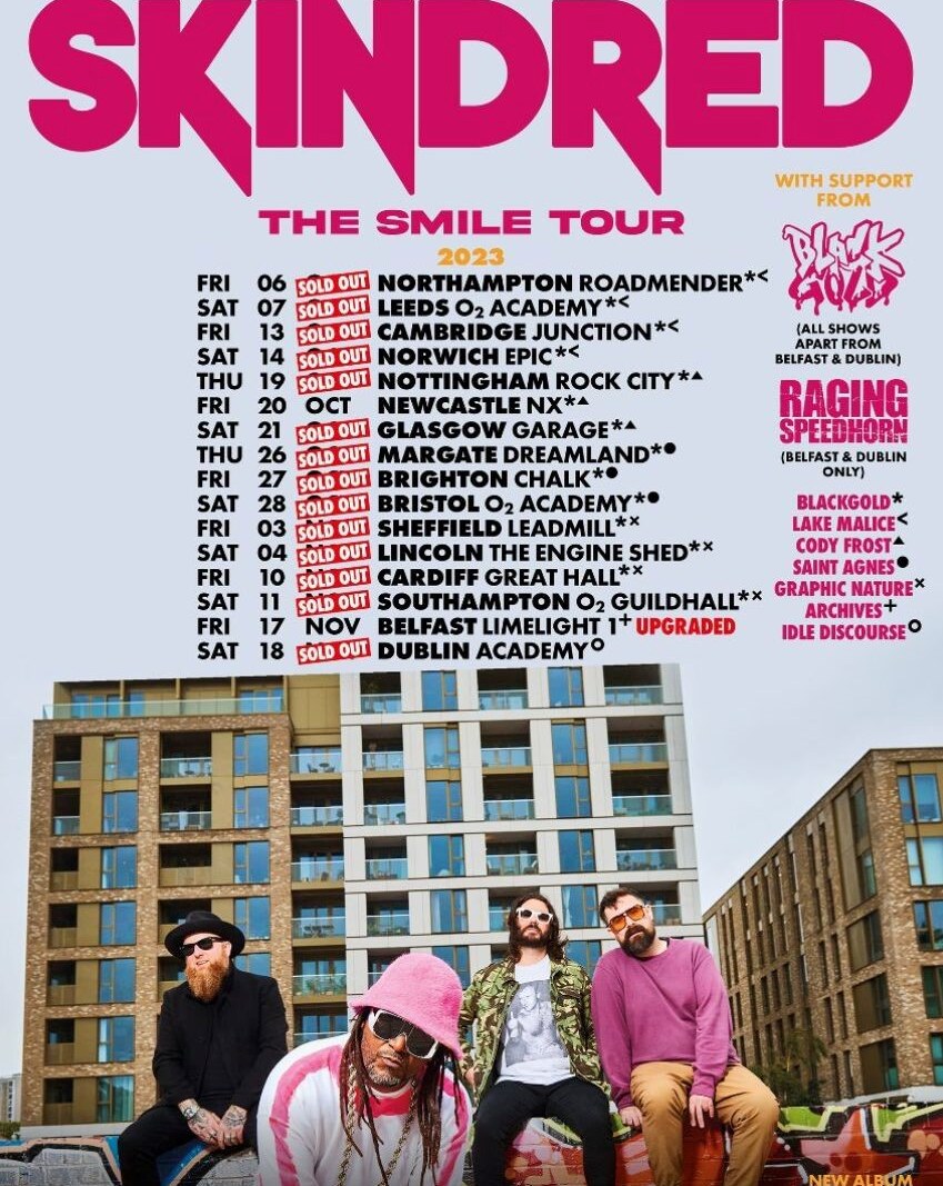 Skindred announce headline tour opening acts