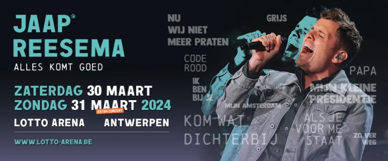 Wegens grote vraag naar tickets: Jaap Reesema kondigt tweede show aan in Lotto Arena