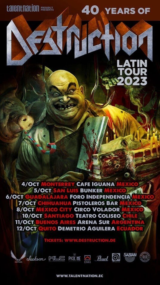German Thrash Metal Pioneers Destruction  Kick Off their 40th Anniversary Tour Today!