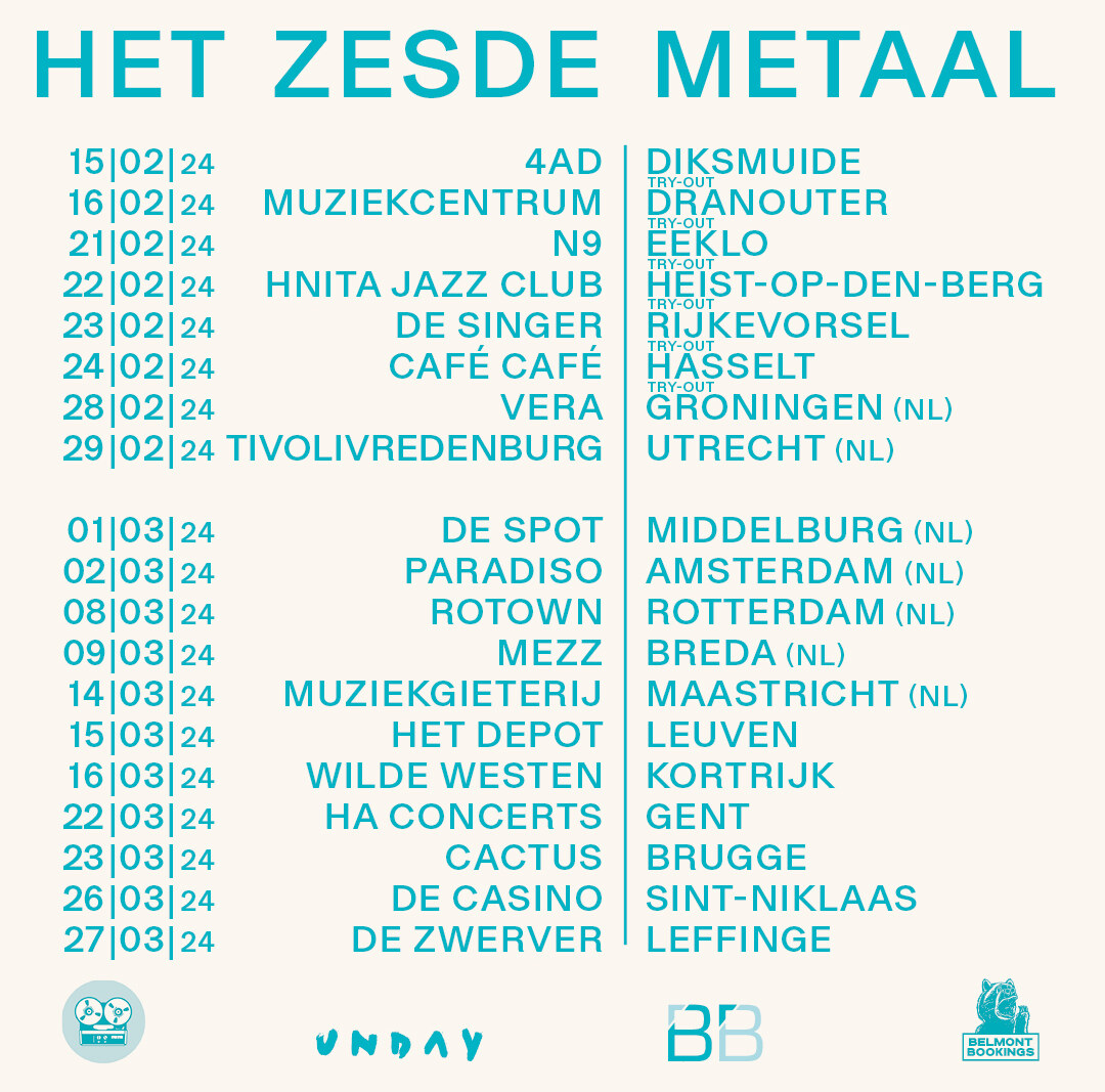 Het zesde metaal kondigt clubtour in België en Nederland aan