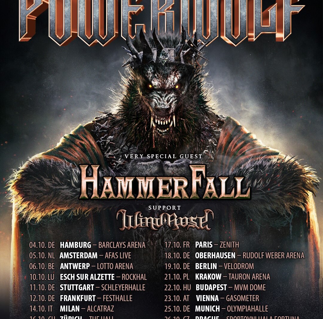 Powerwolf  Announces Biggest European Headline Tour to Date and New Studio Album 2024!