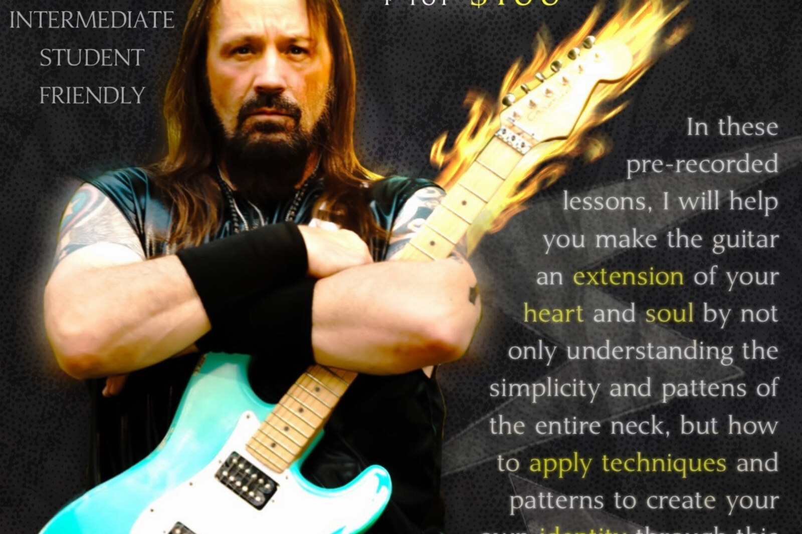 Lillian Axe founder and guitarist Steve Blaze is now offering guitar lessons under the banner, The Blaze Method