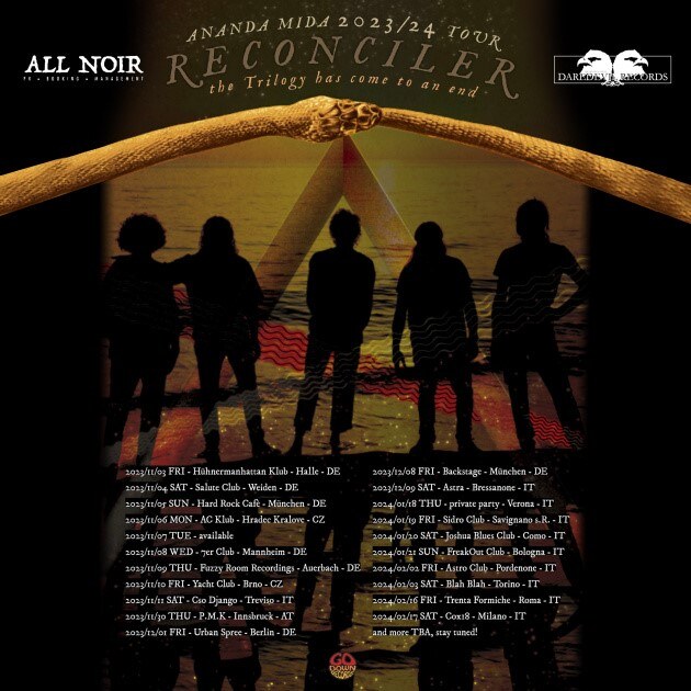 Psych Rock Collective Ananda Mida Announces "Reconciler Tour 2023/2024"!