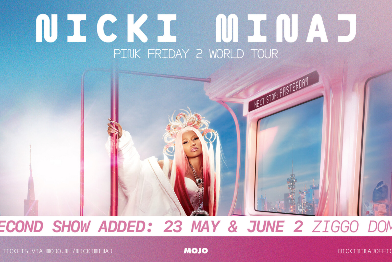 Nicki Minaj voor 2de show naar Ziggo Dome op donderdag 23 mei