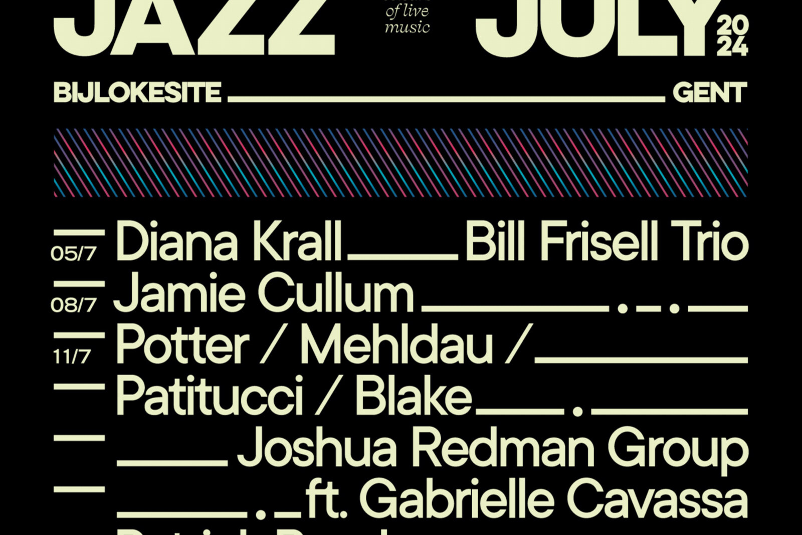 Gent Jazz 2024 maakt eerste namen bekend: Diana Krall, Brad Mehldau, AIR, Jamie Cullum, Patrick Bruel en meer