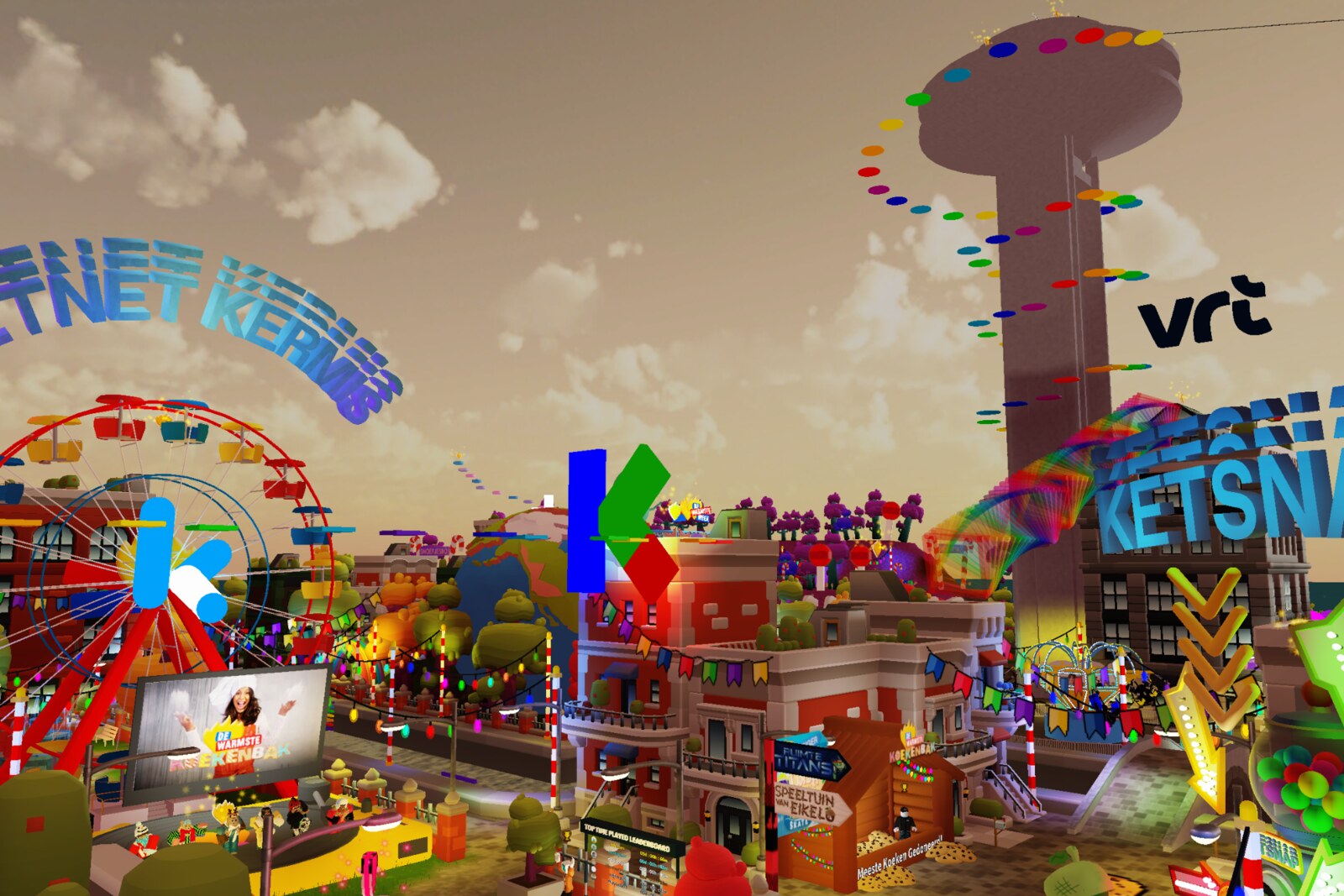 Vlam mee vanuit de virtuele Ketnet Kermis