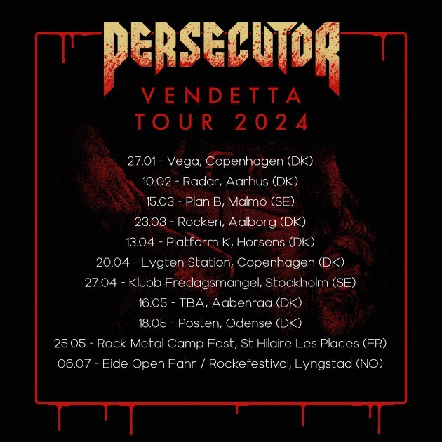 Danish neo-thrashers PERSECUTOR annonces Scandinavian tour dates