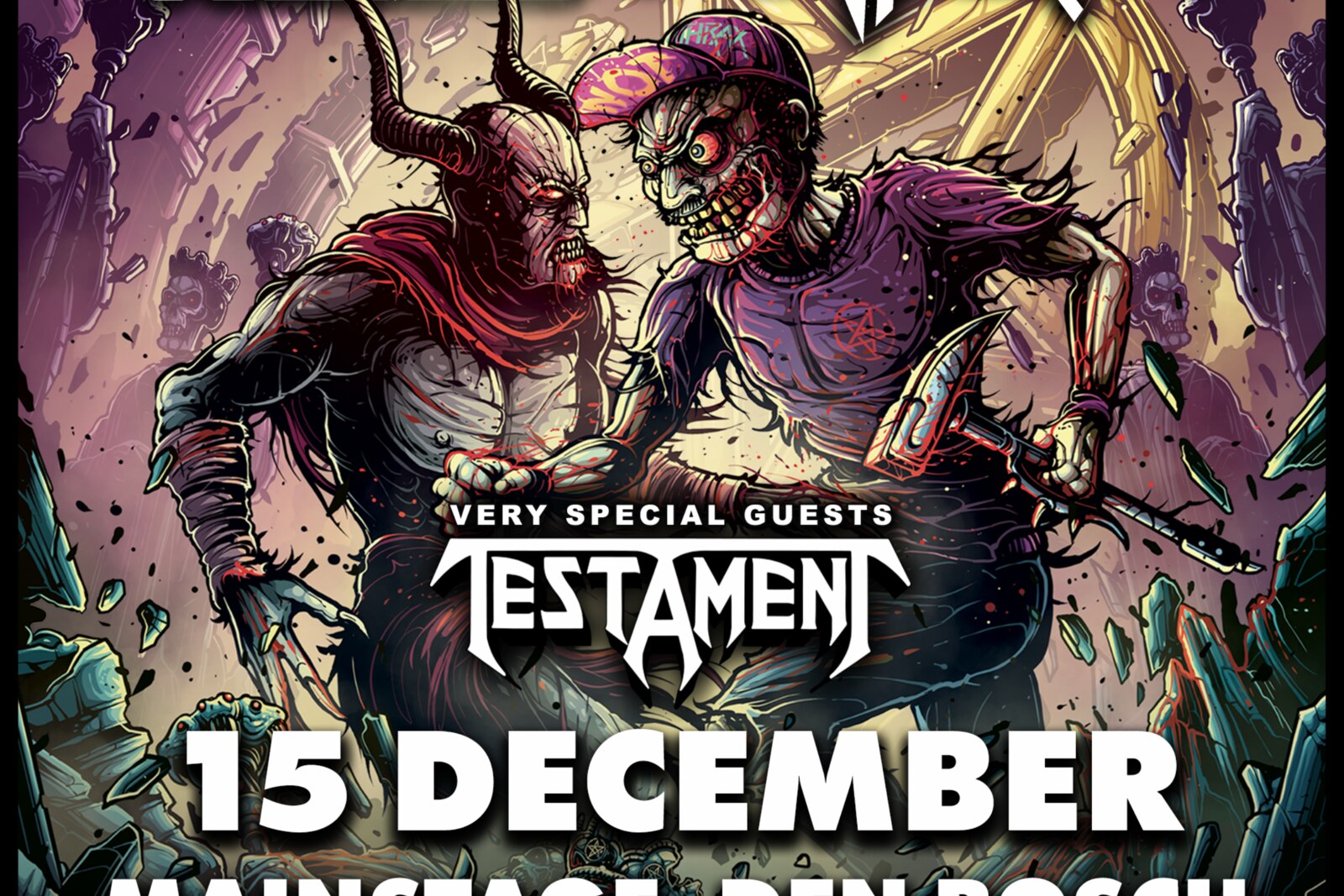 Drie legendarische thrash metal bands samen in Den Bosch