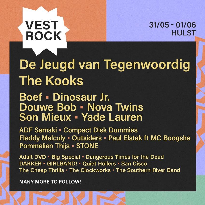 Ook The Kooks, Nova Twins, Outsiders, The Southern River Band en GIRLBAND! naar boutique festival VESTROCK