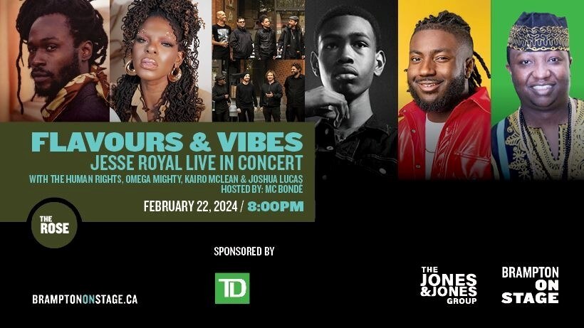 Brampton's Rose Theatre:  "Flavours & Vibes" Curated By Jones & Jones Serves Up A Menu Of Music