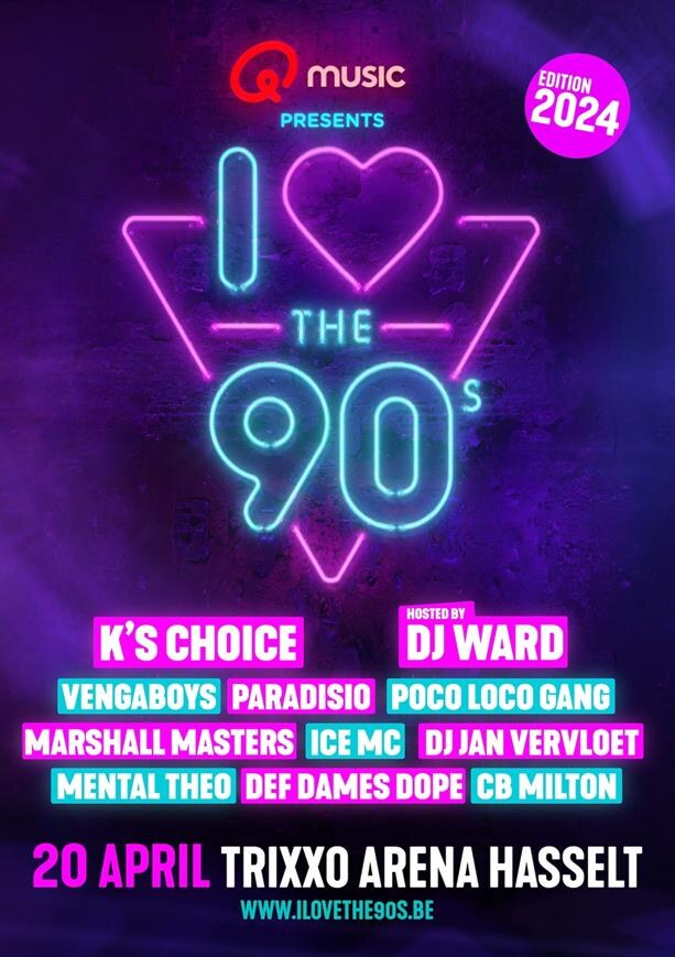 K’s Choice, Vengaboys, Marshall Masters en Ice Mc op ‘I love the 90’s’