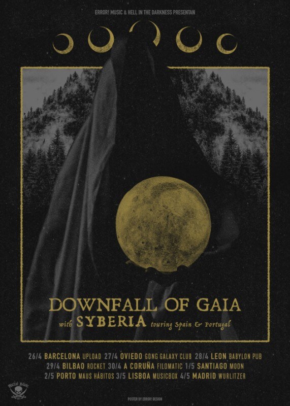 Downfall Of Gaia announce tour through Spain and Portugal with SYBERIA!