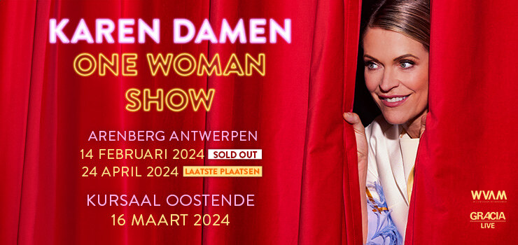 Karen Damen charmeert een uitverkochte Arenberg tijdens de première van haar 'One Woman Show'