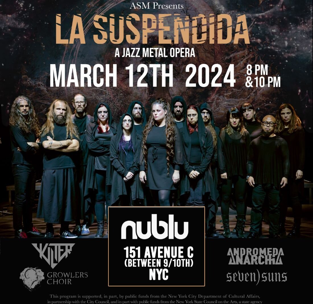 Metal Opera 'La Suspendida'  (Featuring Kenny Grohowski of IMPERIAL TRIUMPHANT) Release New Single