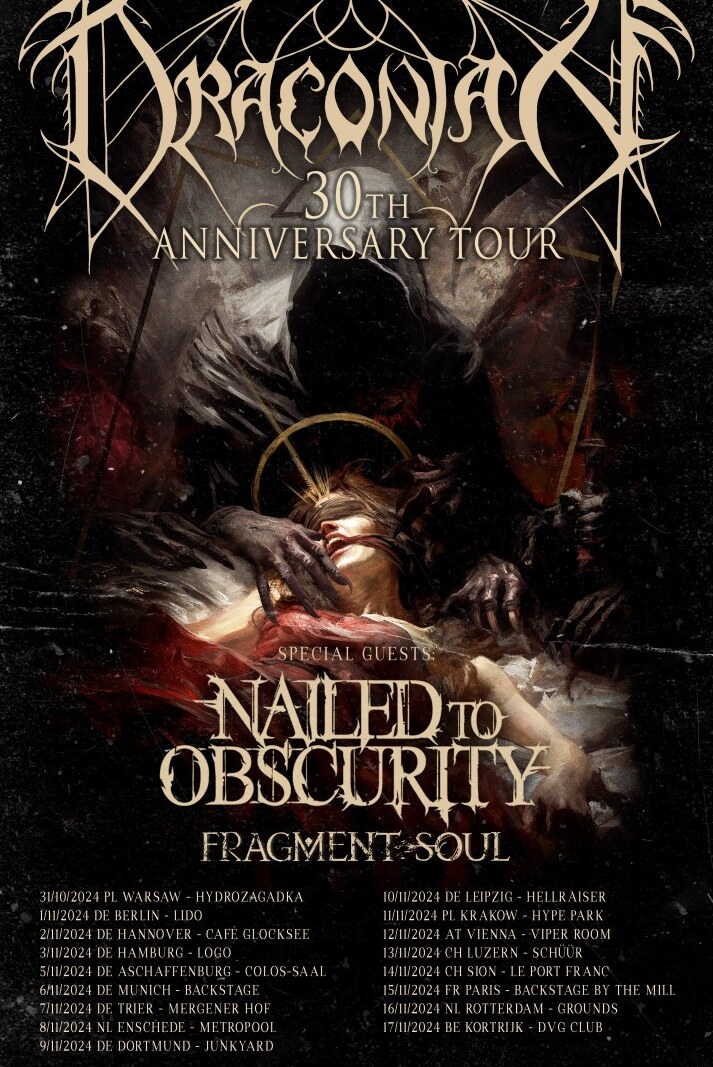 nailed to obscurity- Special Guest For DRACONIAN In Autumn 2024