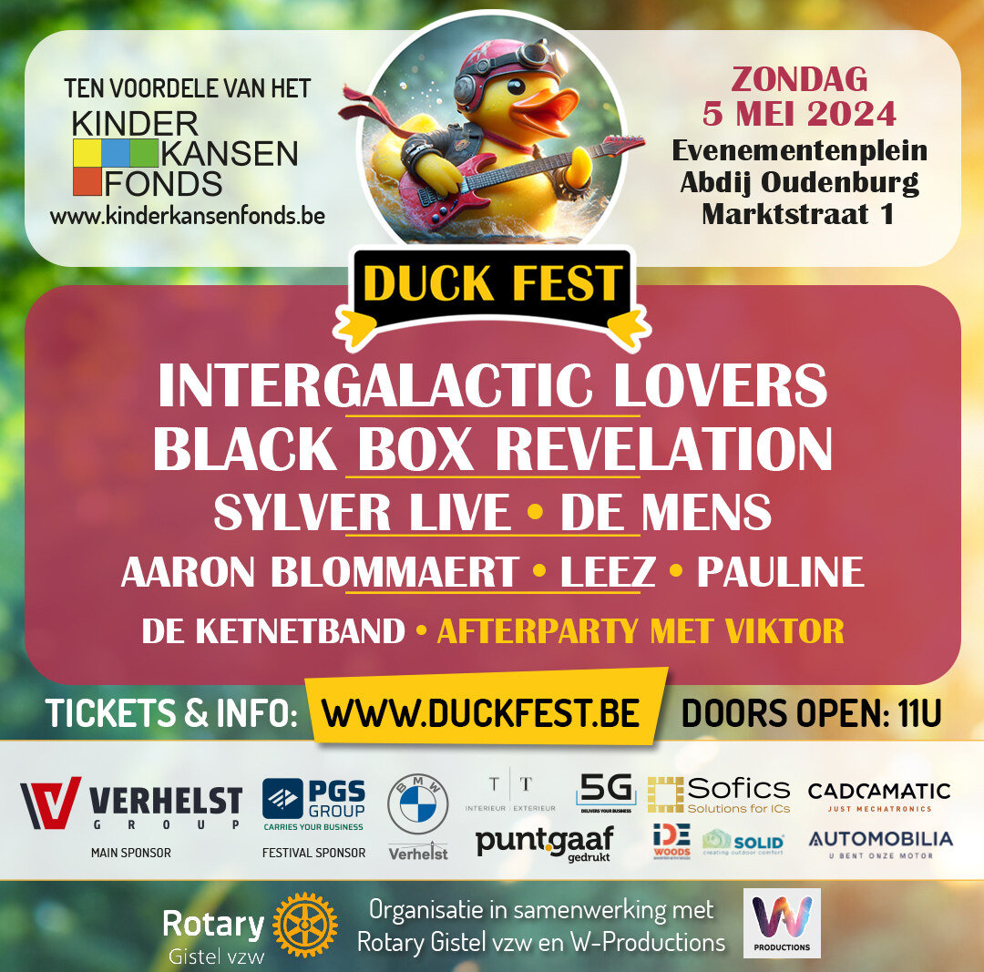 'Duck Fest' - hét nieuwe festival voor jong & oud (voor het goede doel) met een top affiche