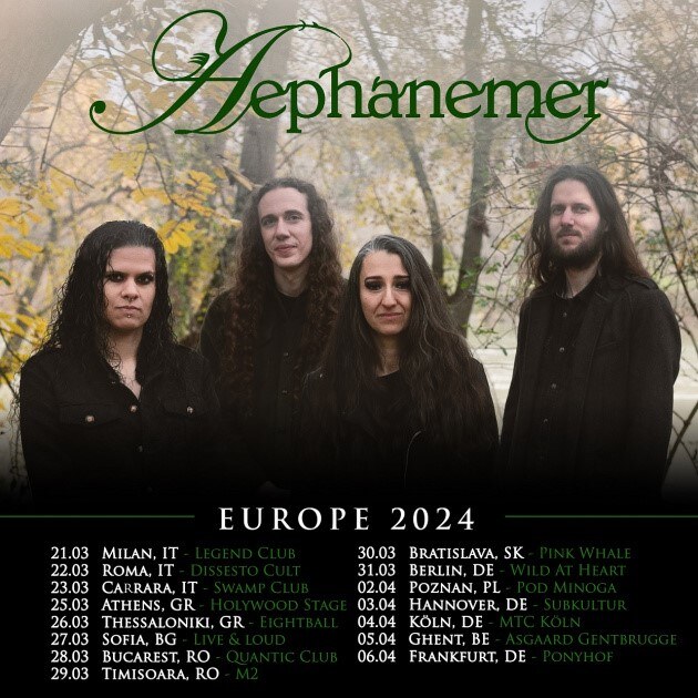 French Symphonic Death Metal act Aephanemer  to kick off European Tour this week!