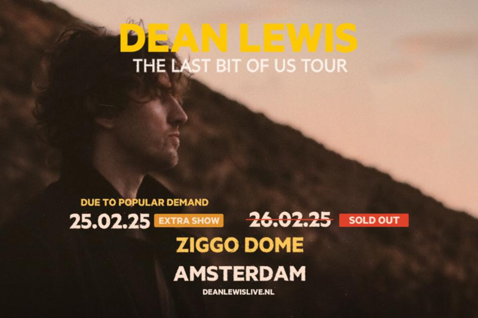 Dean Lewis kondigt extra showdatum aan in de Ziggo Dome op 25 februari 2025