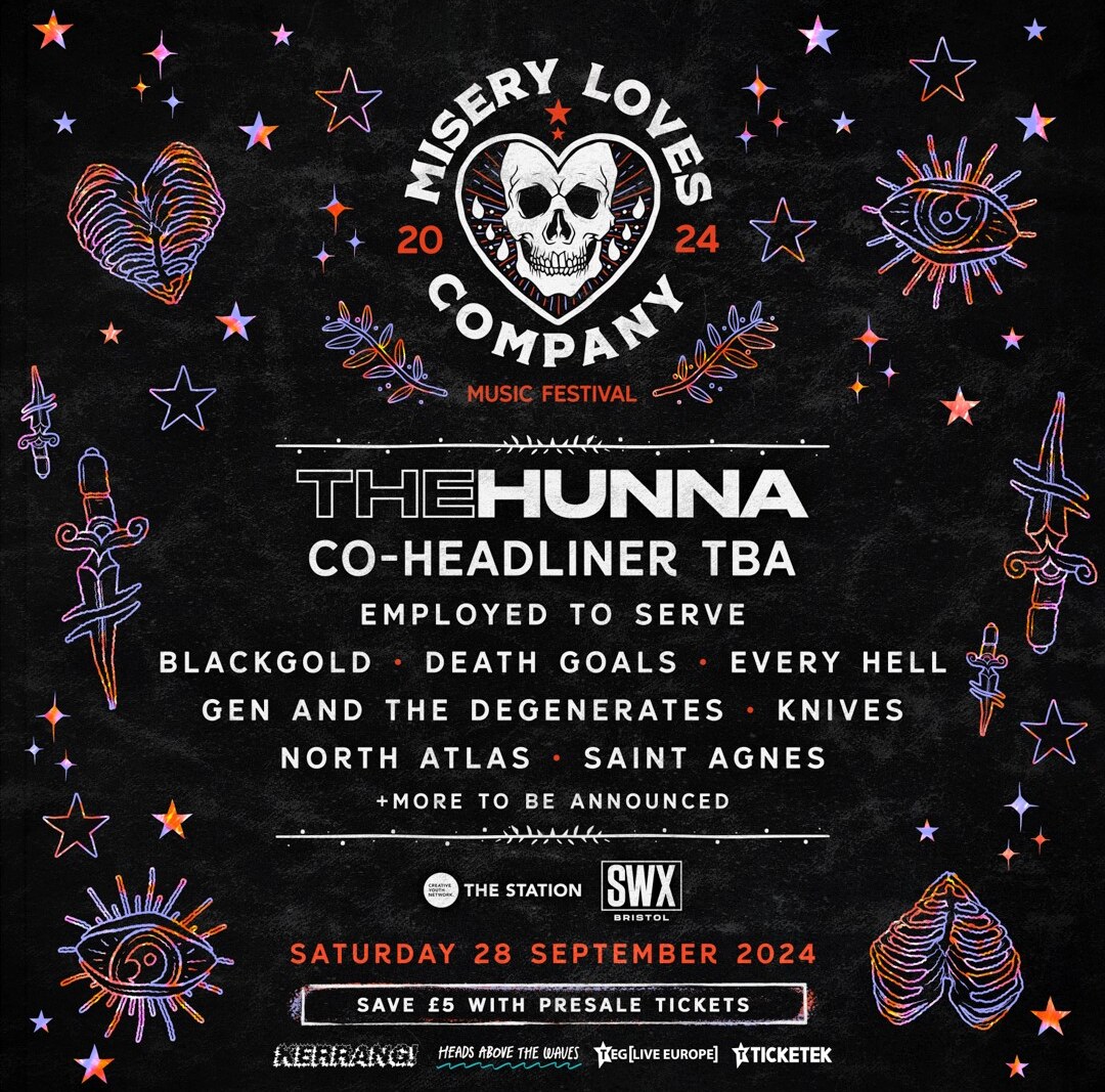 Misery Loves Company announces The Hunna  & more; 50% Female / n.b. line-up