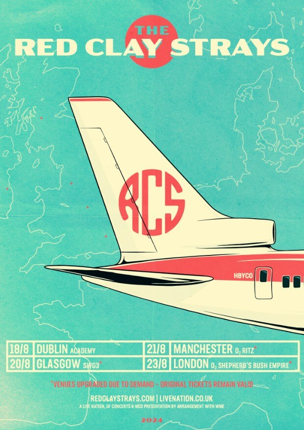Debut UK tour sells out + venues now upgraded for The Red Clay Strays
