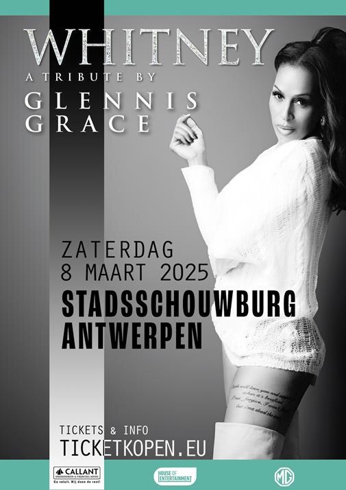 Glennis Grace brengt fenomenale Whitney Houston-tribute naar Stadsschouwburg Antwerpen