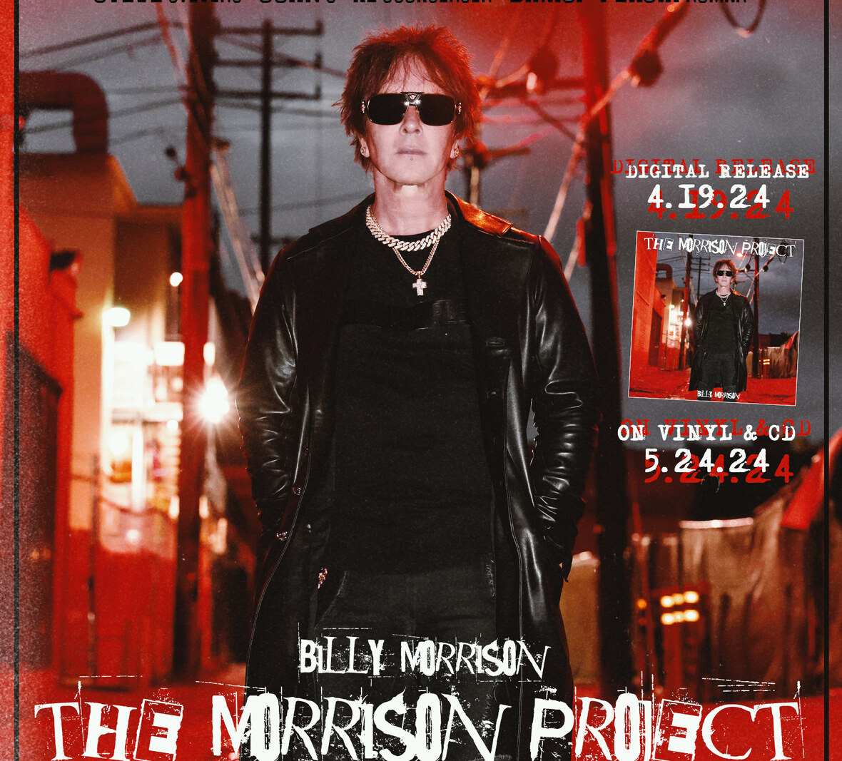 Billy Morrison Solo Album ‘The Morrison Project’ Out Now Digitally via TLG/VIRGIN MUSIC GROUP