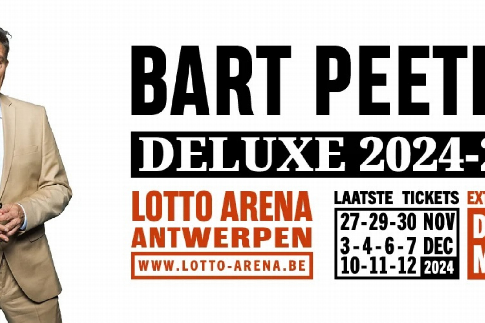 Bart Peeters ook in mei 2025 in Lotto Arena!