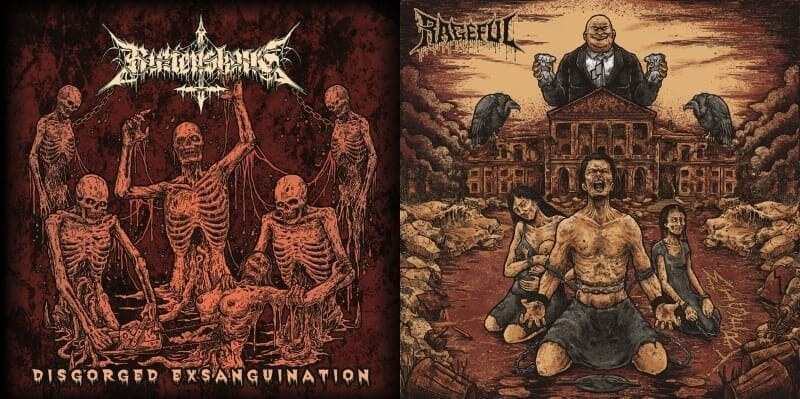 Rageful / Ruttenskalle - "Misery / Disgorged Exsanguination"