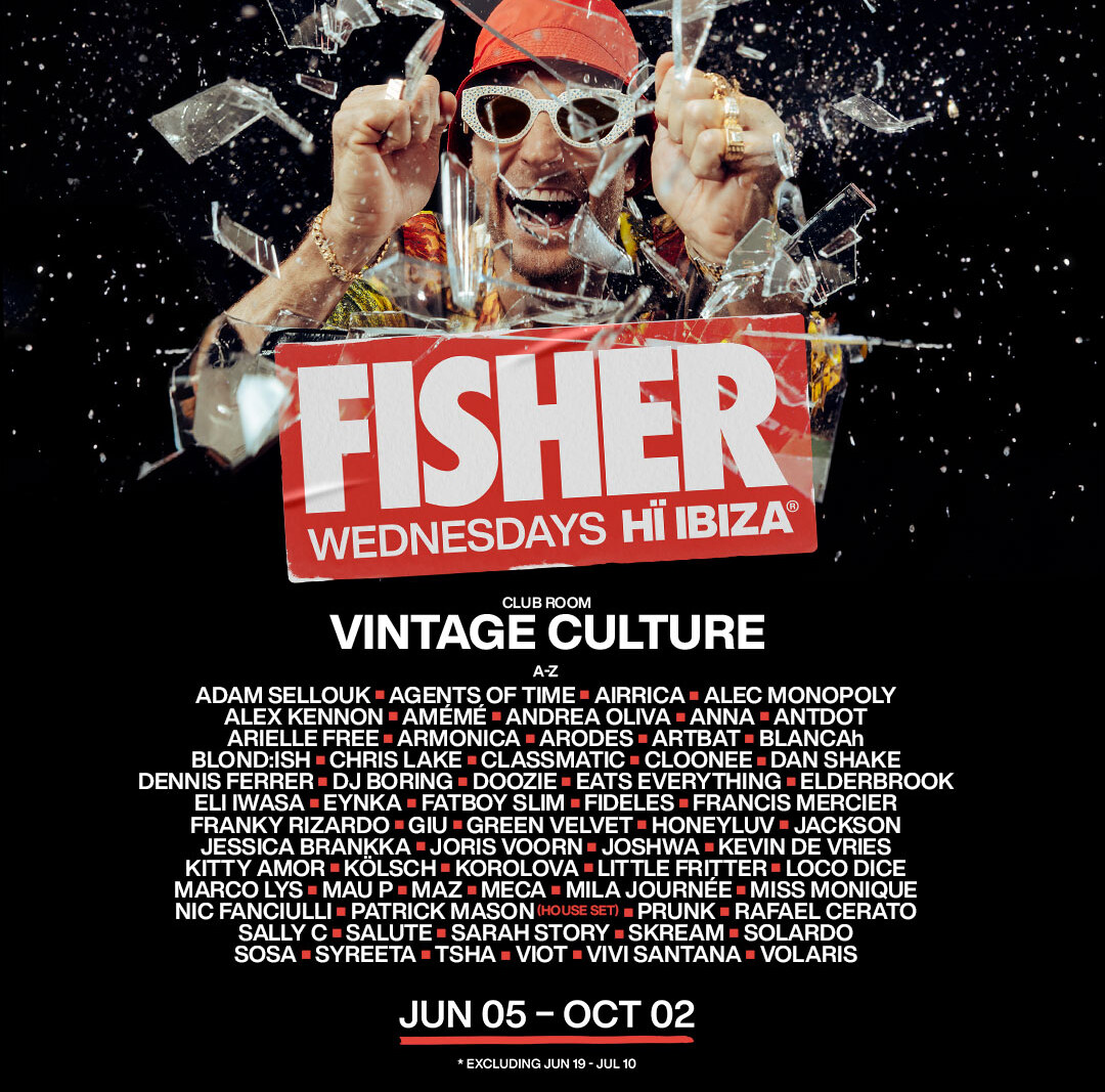 Fisher & Vintage Culture at Hï Ibiza - Lineups revealed for 2024 residency