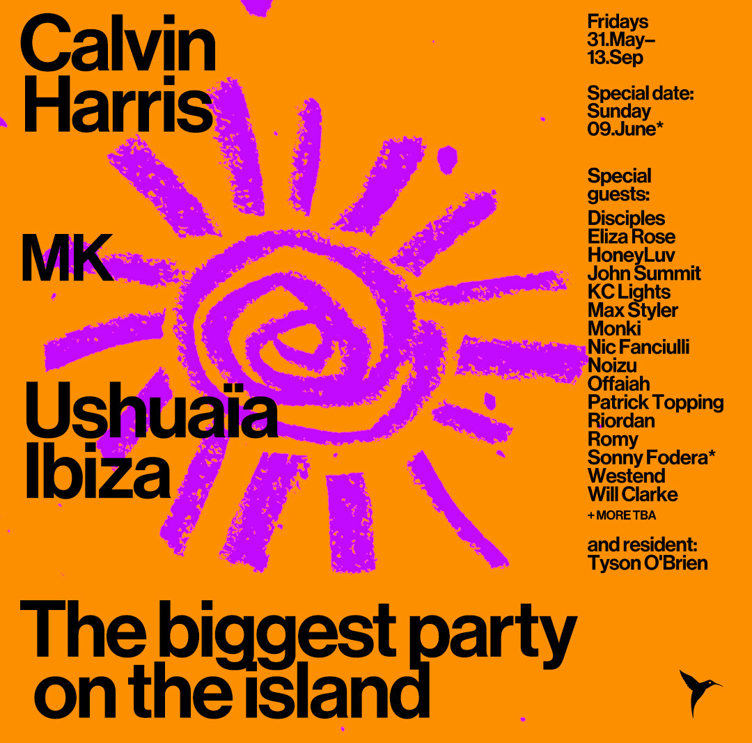 Calvin Harris at Ushuaïa Ibiza - MK, Disciples, Eliza Rose, KC Lights, Honeyluv, Romy and more join the lineup