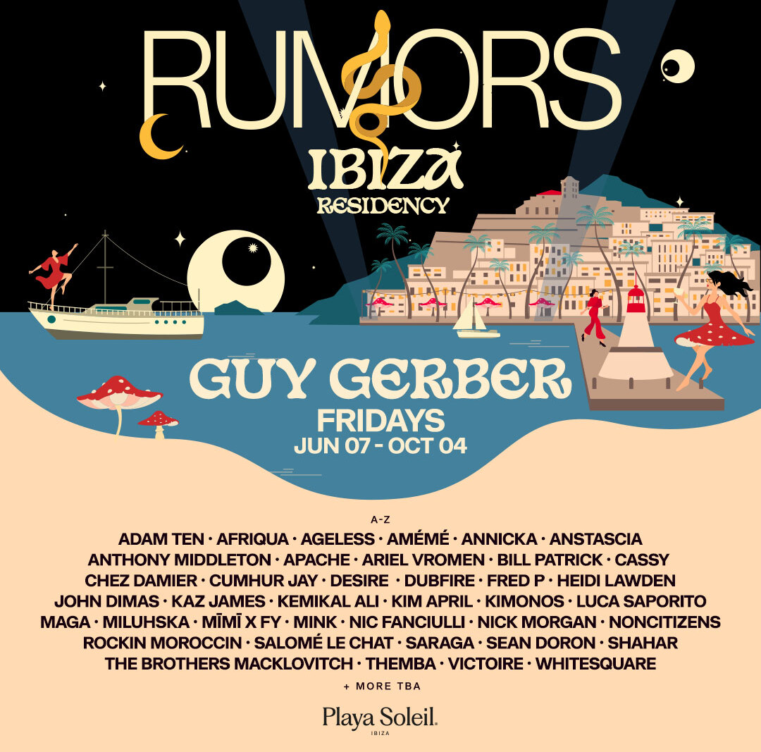 Guy Gerber assembles stellar lineup of DJs for RUMORS Ibiza at Playa Soleil