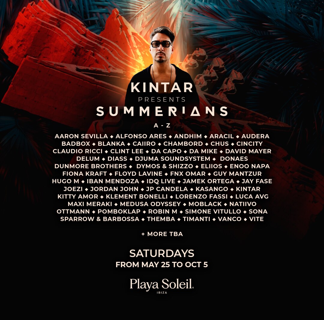 Ibiza's Playa Soleil unveils season lineup for Kintar presents Summerians