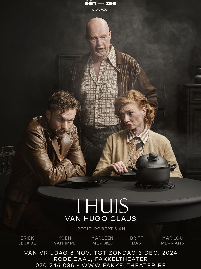  Theatermaker Eén Zee eert Hugo Claus met zijn theaterstuk THUIS