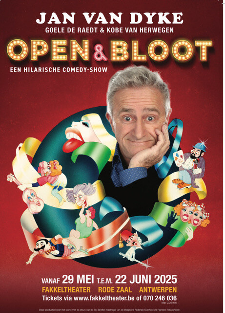 Internationaal gerenommeerde komiek Jan Van Dyke verzamelt verschillende generaties in een gloednieuwe comedy show: Open & Bloot