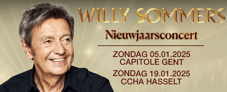 In januari 2025 komt Willy Sommers terug met 2 Nieuwjaarsconcerten