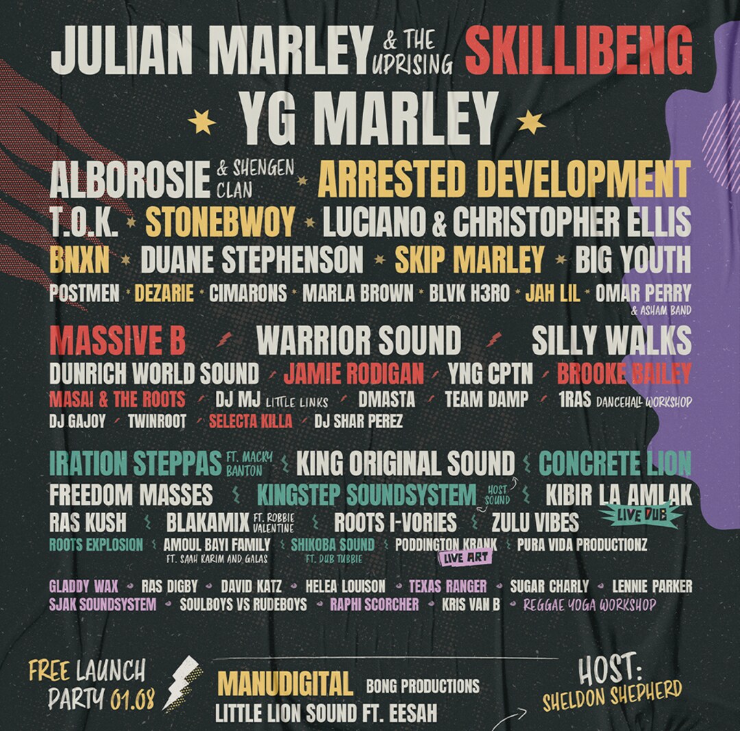 Volledige Line-Up Reggae Geel 2024 