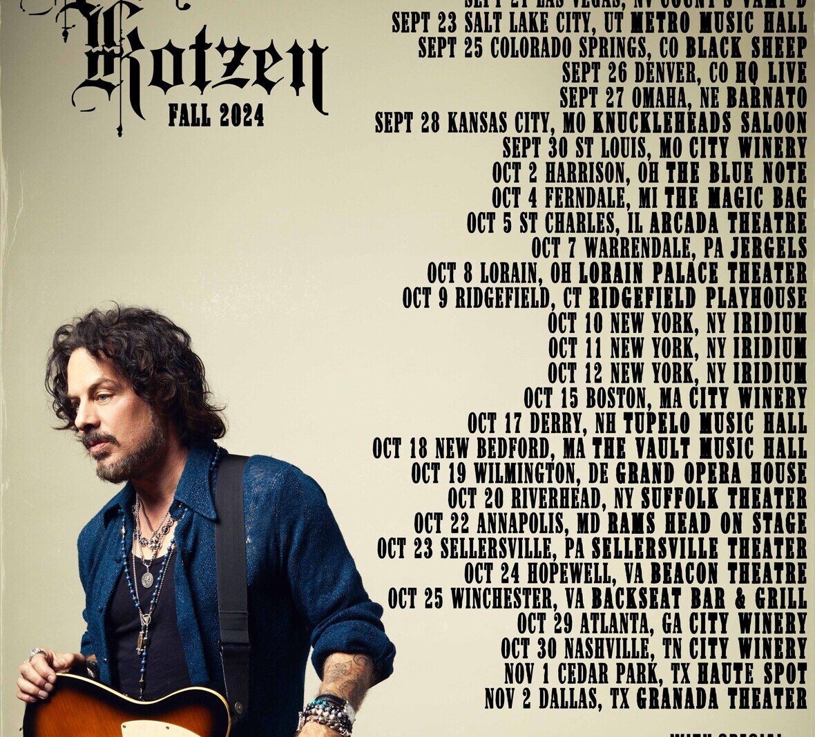 Mark Daly is thrilled to announce his fall tour in support of renowned guitarist Richie Kotzen