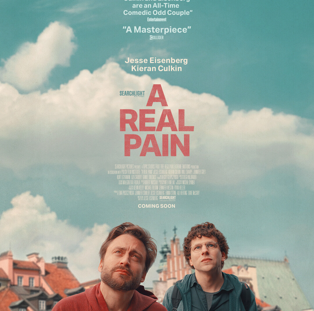 Ontdek nu de eerste  trailer en poster voor "A Real Pain" van Searchlight Pictures