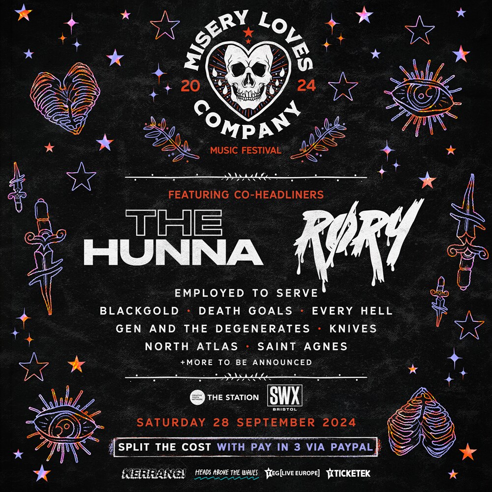Misery Loves Company festival announces RØRY as co-headliner; 50% Female / non-binary line-up