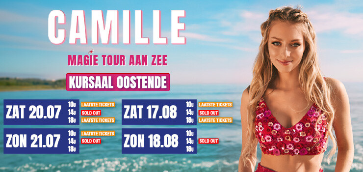 Reeds 4 uitverkochte shows: Grote vraag naar tickets voor CAMILLE haar 'MAGIE-tour aan zee'!