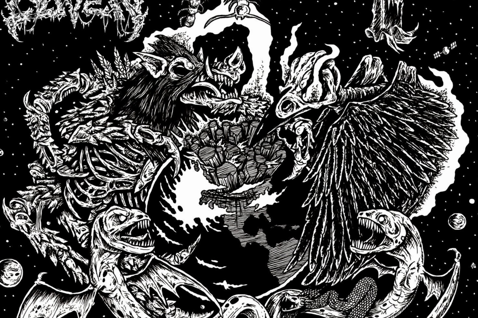 Rot Coven: noise-drenched industrial death metal/sludge duo to release "Nightmares Devour the Waking World" debut album in August