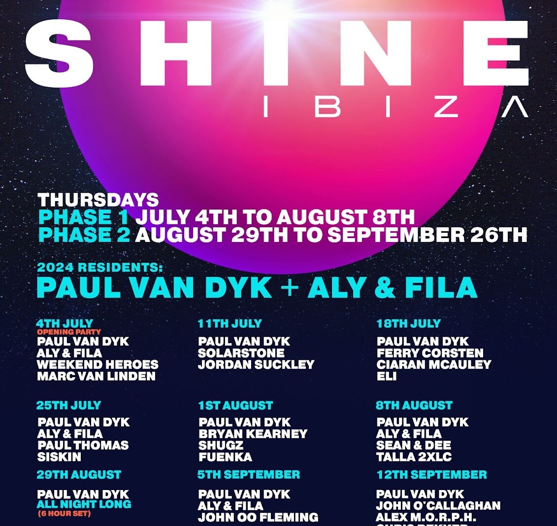 Paul van Dyk Kicks Off Shine Ibiza 5th Anniversary Residency This Week