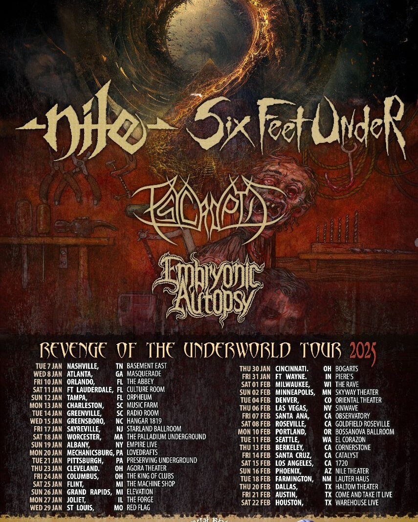 NILE Announces 2025 USA Tour + Reveals Second Single "To Strike with Secret Fang"