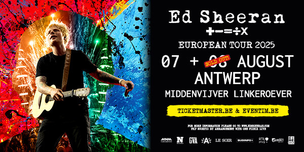  Extra concert van Ed Sheeran op 7 augustus 2025 in Antwerpen