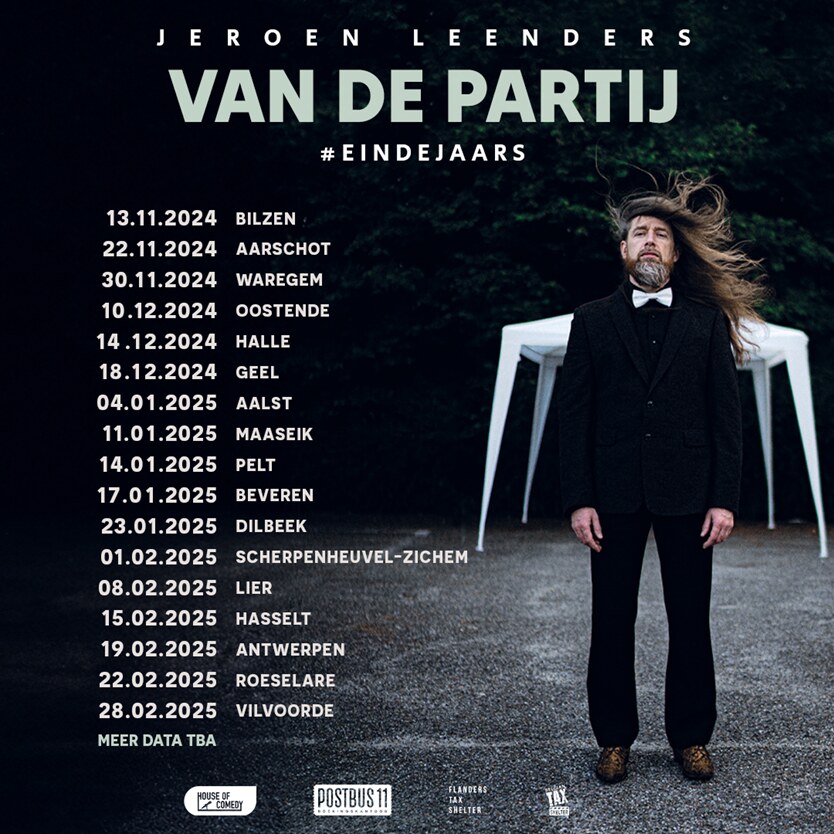 Jeroen Leenders is dit najaar met zijn ‘#Eindejaars – Van de partij’ in de Vlaamse theaters