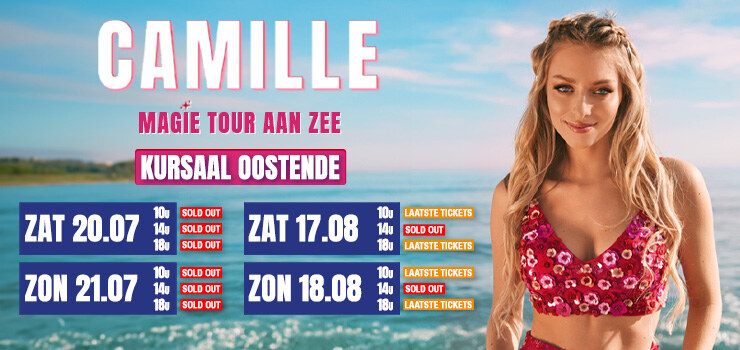 CAMILLE verkoopt 6 keer Kursaal Oostende uit met eerste deel 'MAGIE-tour aan zee'